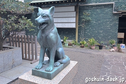 宮益御嶽神社(東京都渋谷区)の狛犬(日本狼/ニホンオオカミ)
