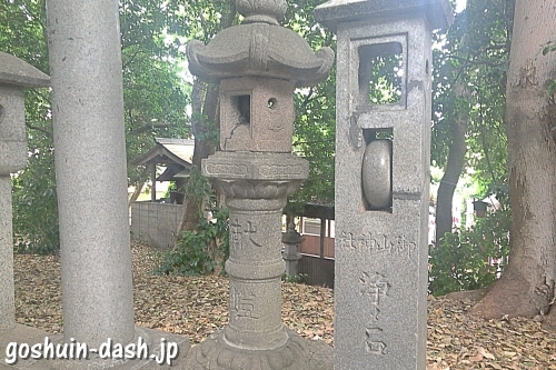 山神社(名古屋市北区)の回せる石