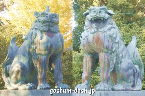 溝旗神社(岐阜市)狛犬
