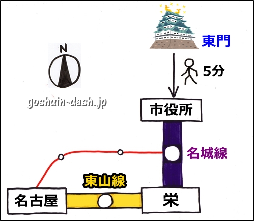名古屋城から名古屋駅の行き方ガイド 地下鉄など3通り でら名古屋ダッシュ