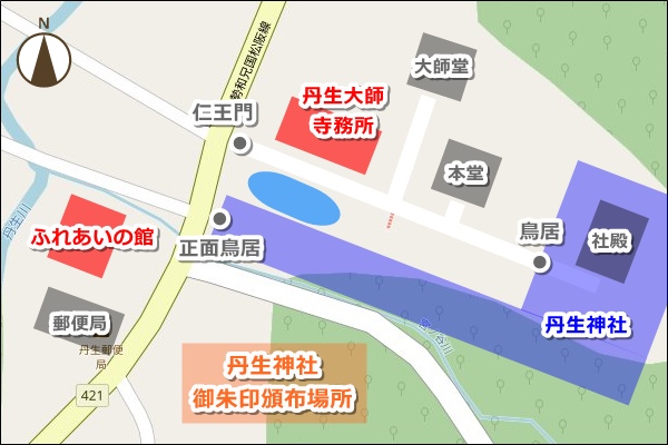 丹生神社(三重県多気町)御朱印頒布場所マップ(地図)