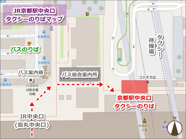 京都駅タクシー乗り場の場所(地図)03