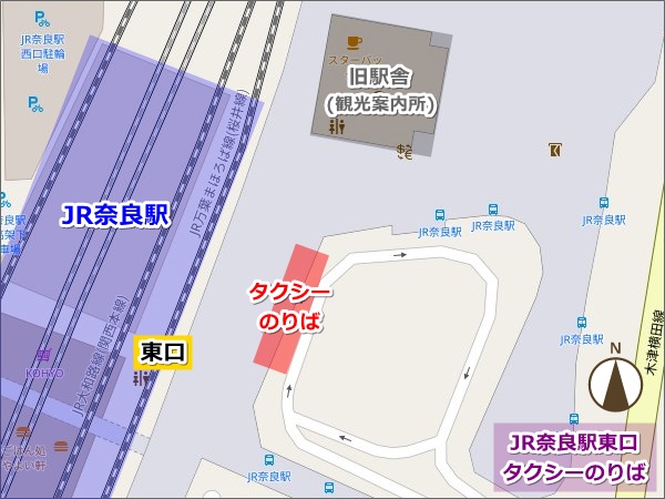 JR奈良駅東口タクシーのりばマップ01